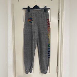 Unisex kids Aviator Nation sweatpants Size 14